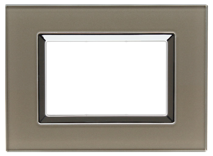 Placca Elegance 503 3M Moduli Bronzo Compatibile Bticino Matix