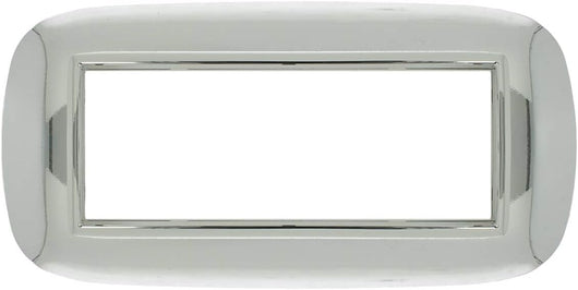 Placca Oval Evolution 506 6M Cromo Lucido Compatibile con Bticino Axolute
