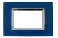 Placca Plexi 503 3M Moduli Blu Capri Plexiglass Compatibile con Bticino Living