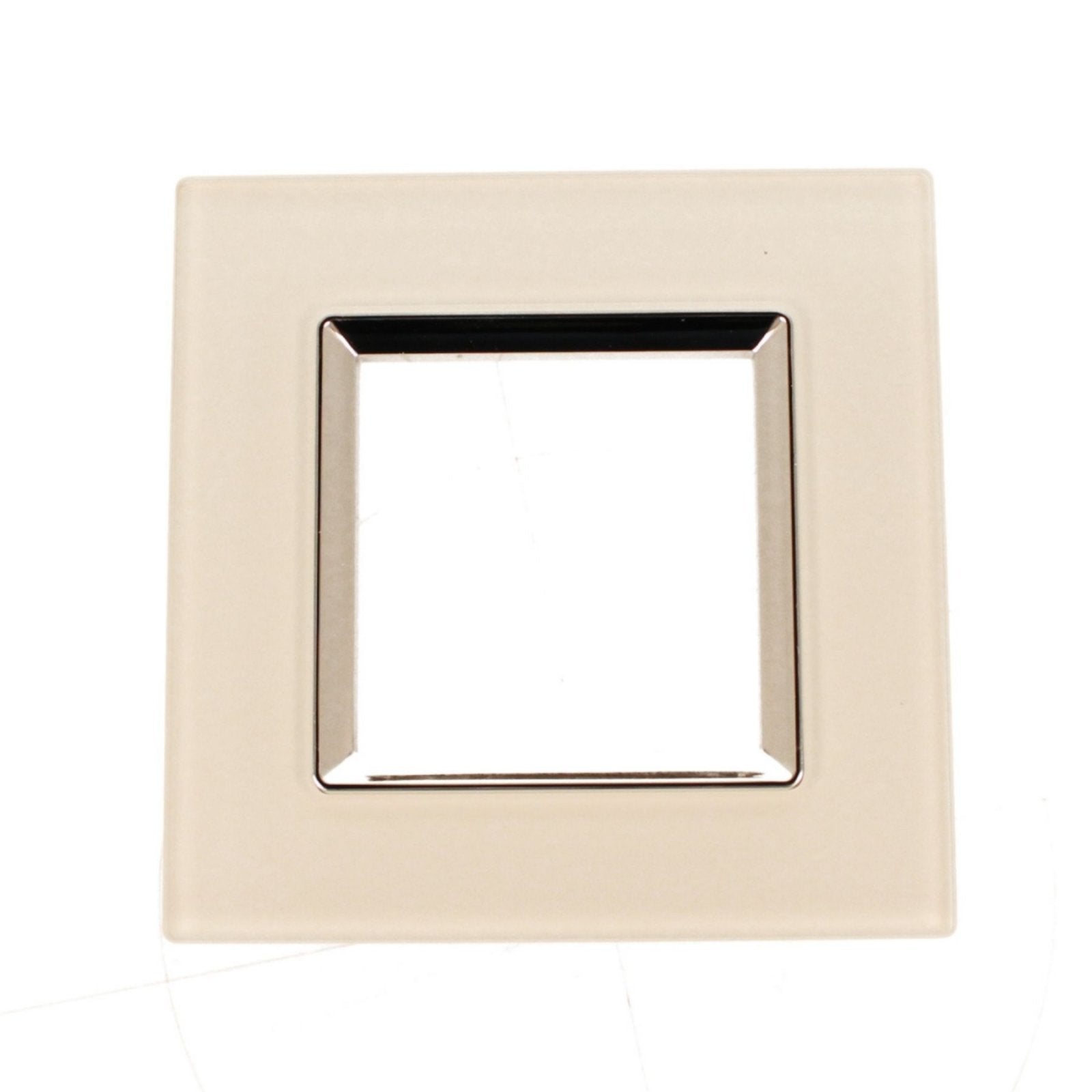 Placca Quadrata In Vetro Temperato MBL 2M Bianco Compatibile Bticino Living