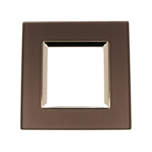 Placca Quadrata In Vetro Temperato MBL 2M Grigio Compatibile Bticino Living