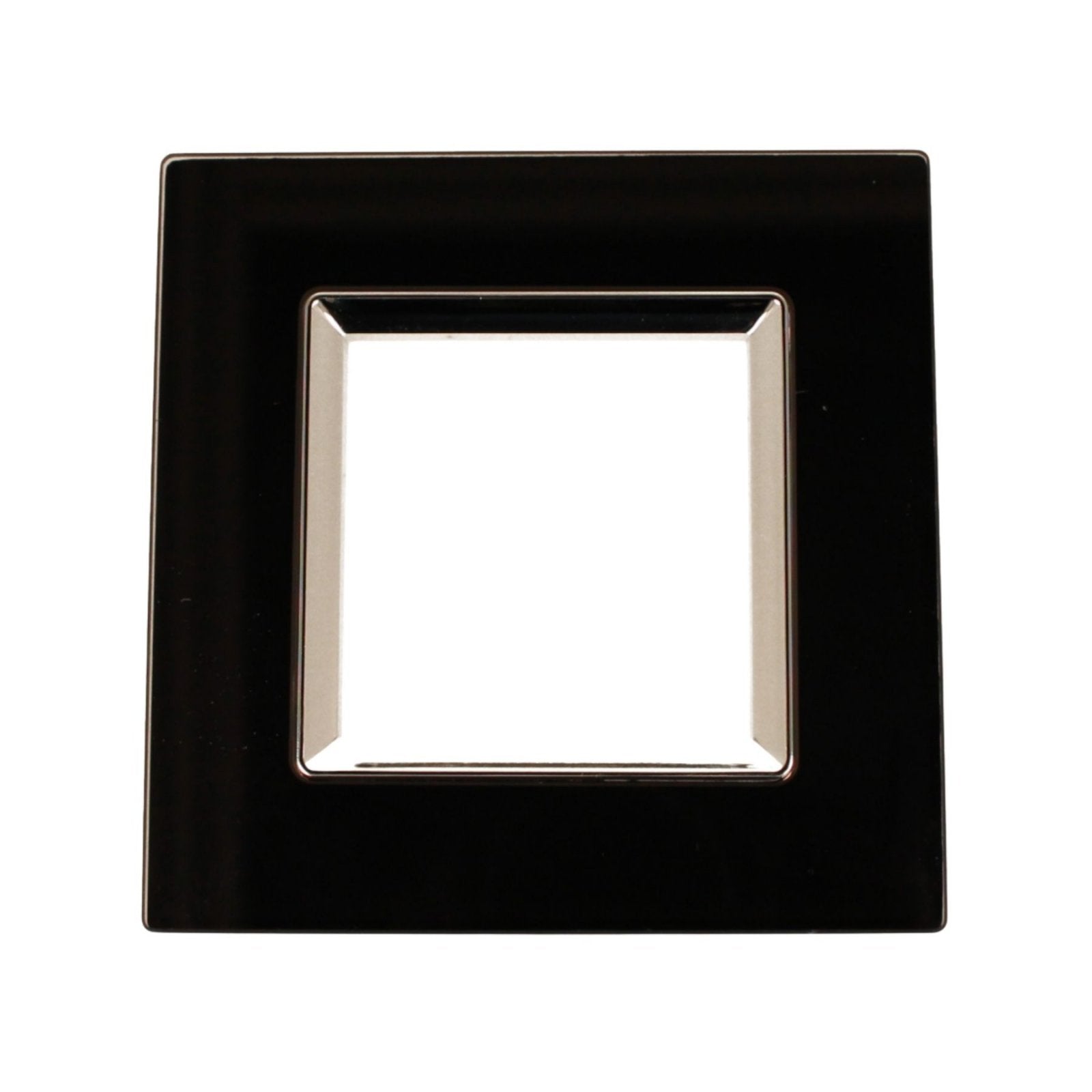 Placca Quadrata In Vetro Temperato MBL 2M Nero Compatibile Bticino Living