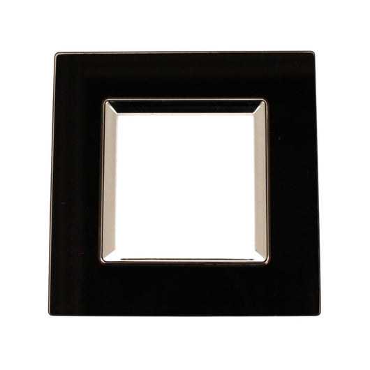Placca Quadrata In Vetro Temperato MBL 2M Nero Compatibile Bticino Living