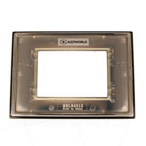 Placca Quadrata In Vetro Temperato MBL 3M Nero Compatibile Bticino Living BLN84302