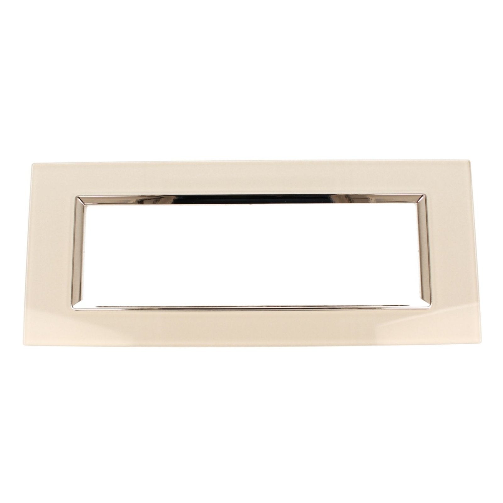 Placca Quadrata In Vetro Temperato MBL 7M Bianco Compatibile Bticino Living BLN84701