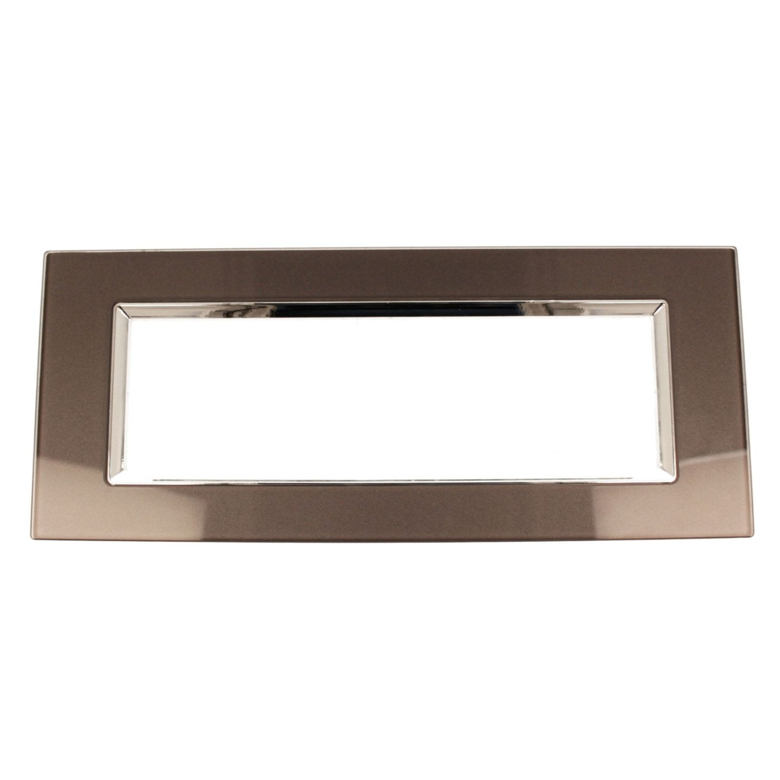 Placca Quadrata In Vetro Temperato MBL 7M Grigio Compatibile Bticino Living BLN84710