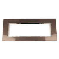 Placca Quadrata In Vetro Temperato MBL 7M Grigio Compatibile Bticino Living BLN84710