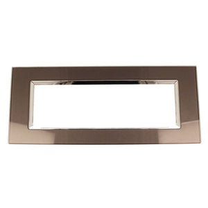 Placca Quadrata In Vetro Temperato MBL 7M Grigio Compatibile Bticino Living BLN84710