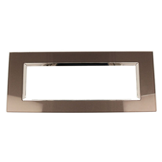Placca Quadrata In Vetro Temperato MBL 7M Grigio Compatibile Bticino Living BLN84710