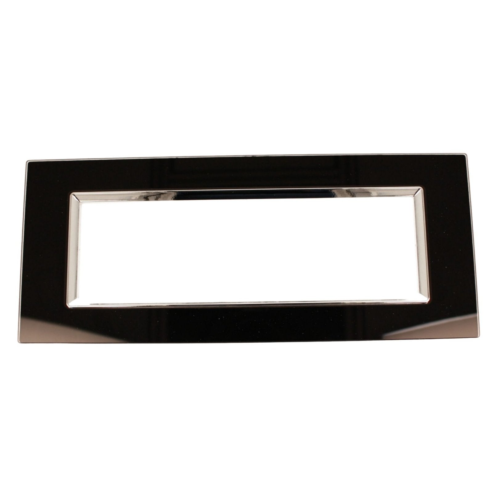 Placca Quadrata In Vetro Temperato MBL 7M Nero Compatibile Bticino Living BLN84702
