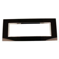 Placca Quadrata In Vetro Temperato MBL 7M Nero Compatibile Bticino Living BLN84702