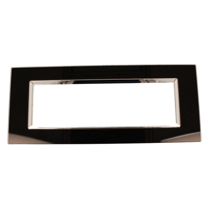 Placca Quadrata In Vetro Temperato MBL 7M Nero Compatibile Bticino Living BLN84702