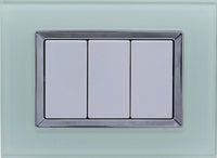 Placca Vetro Plex Elegance Verde Biancastro3M 503 Compatibile Matix