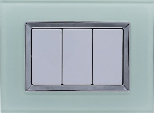 Placca Vetro Plex Elegance Verde Biancastro3M 503 Compatibile Matix