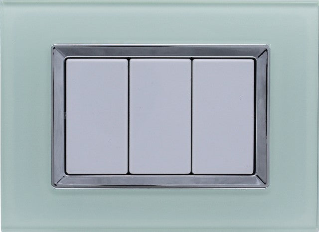 Placca Vetro Plex Elegance Verde Biancastro3M 503 Compatibile Matix