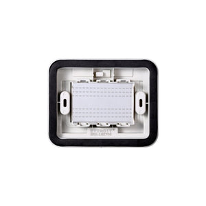 Placca con Coperchio Supporto Stango Idrobox IP55 Compatibile Con Bticino Living Light 3P Grigio