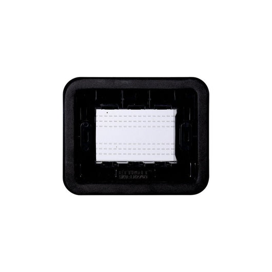 Placca con Coperchio Supporto Stango Idrobox IP55 Compatibile Con Bticino Living Light 3P Nero