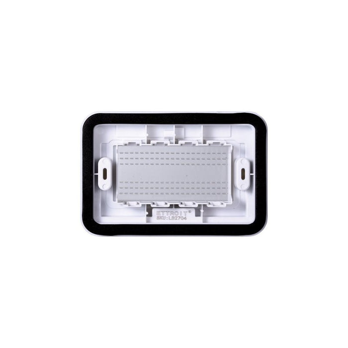Placca con Coperchio Supporto Stango Idrobox IP55 Compatibile Con Bticino Living Light 4P Bianco