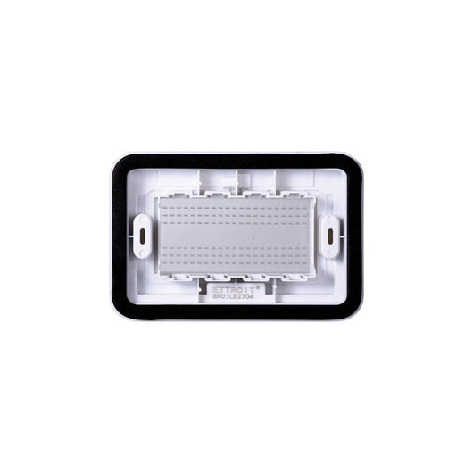 Placca con Coperchio Supporto Stango Idrobox IP55 Compatibile Con Bticino Living Light 4P Bianco
