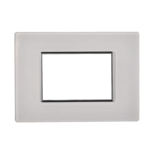 Placca in Vetro 503 3P Moduli Bianca Compatibile con Axolute