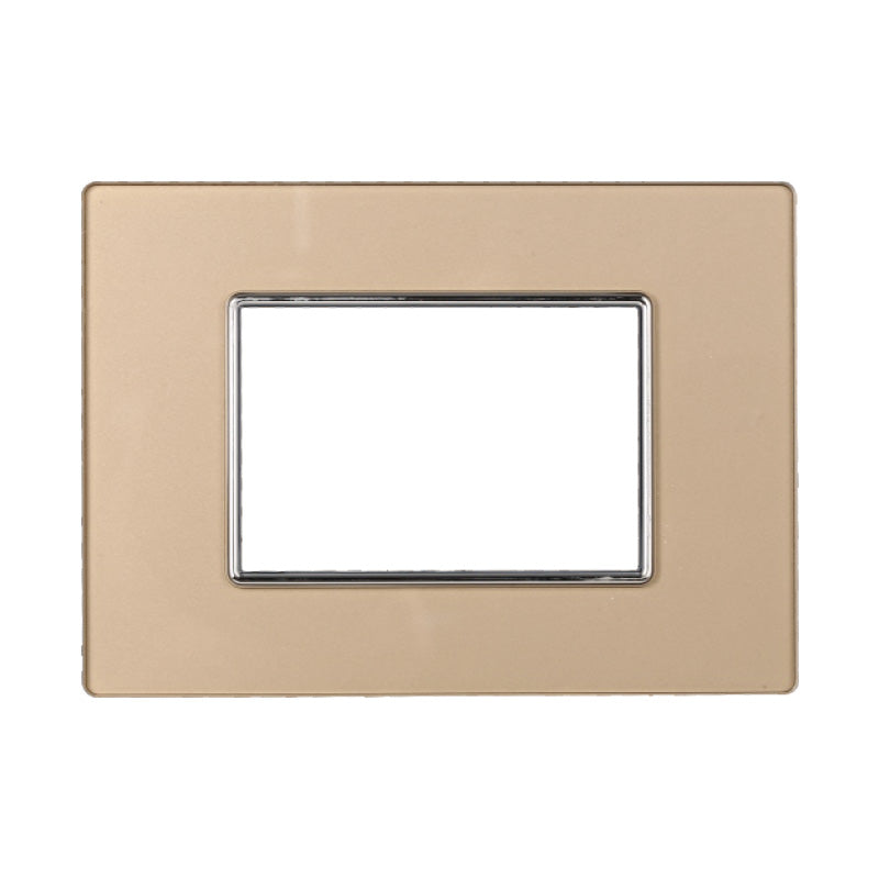 Placca in Vetro 503 3P Moduli Oro Compatibile con Axolute