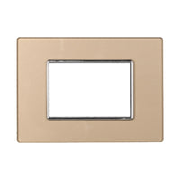 Placca in Vetro 503 3P Moduli Oro Compatibile con Axolute