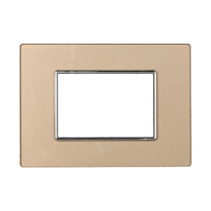 Placca in Vetro 503 3P Moduli Oro Compatibile con Axolute