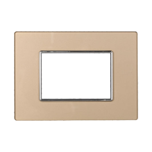 Placca in Vetro 503 3P Moduli Oro Compatibile con Axolute