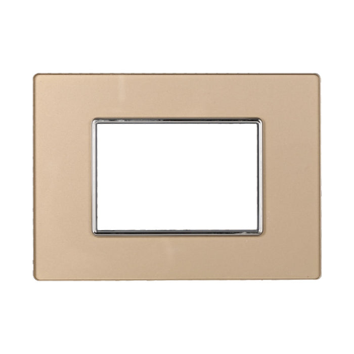 Placca in Vetro 503 3P Moduli Oro Compatibile con Axolute