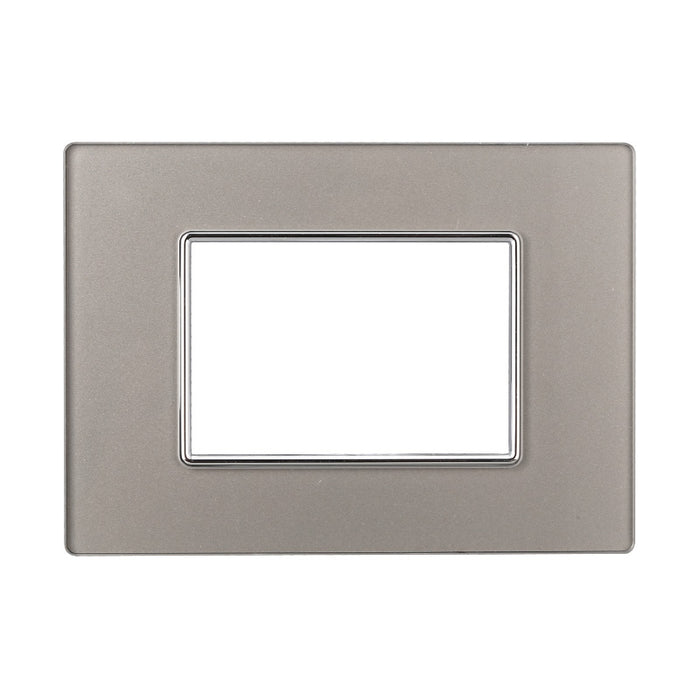 Placca in Vetro 503 3P Moduli Sliver Compatibile con Axolute