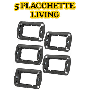 Placche Placchette BTicino Matix Living Compatibili Set Da 5 o 10 Supporti 503 5 placchette Living