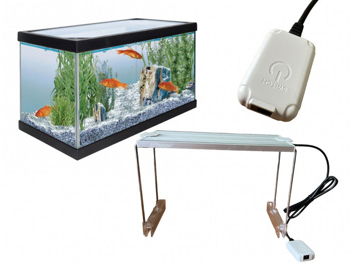 Plaffoniera Led Lampada per acquario con supporto 30-40cm /12-16in Dee-30