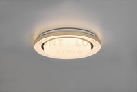ATRIA PLAFONIERA LED 18W 2000lm, 3000 - 6000K BORDO NERO CON TELECOMANDO MULTIFUNZIONE CON DIFFUSORE EFFETTO CIELO STELLATO D.38CM DIMMERABILE