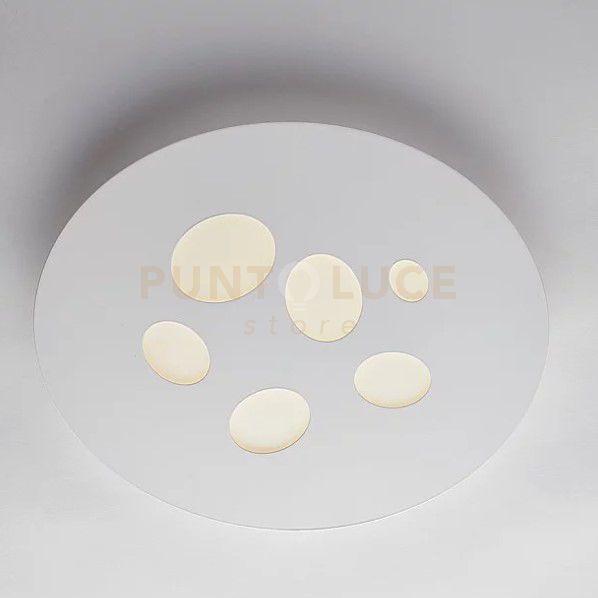 Plafoniera Asole, Moderna Led Integrato diam.32 Metallo e Alluminio Bianco