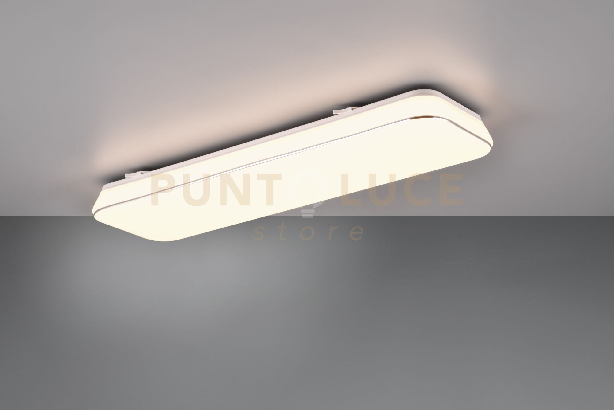 BLANCA PLAFONIERA LED  28W 3200lm, 3000K RETTANGOLARE DIMMERABILE CON INTERRUTTORE 60CM X 17CM