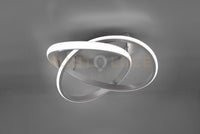 COURSE PLAFONIERA LED 18W 2400lm, 4000K CERCHIO INFINITO ACCIAIO SATINATO D. 45CM DIMMERABILE TRAMITE INTERRUTTORE