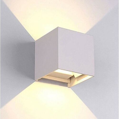 Plafoniera Cubo Applique 12W da Esterno Doppia Emissione Luce Led Bianco CCT ES46
