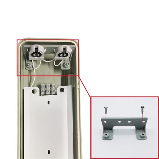 Plafoniera Esterna Stagna LED Doppia Impermeabile da Esterno Senza Tubi LED T8 da 60cm IP65