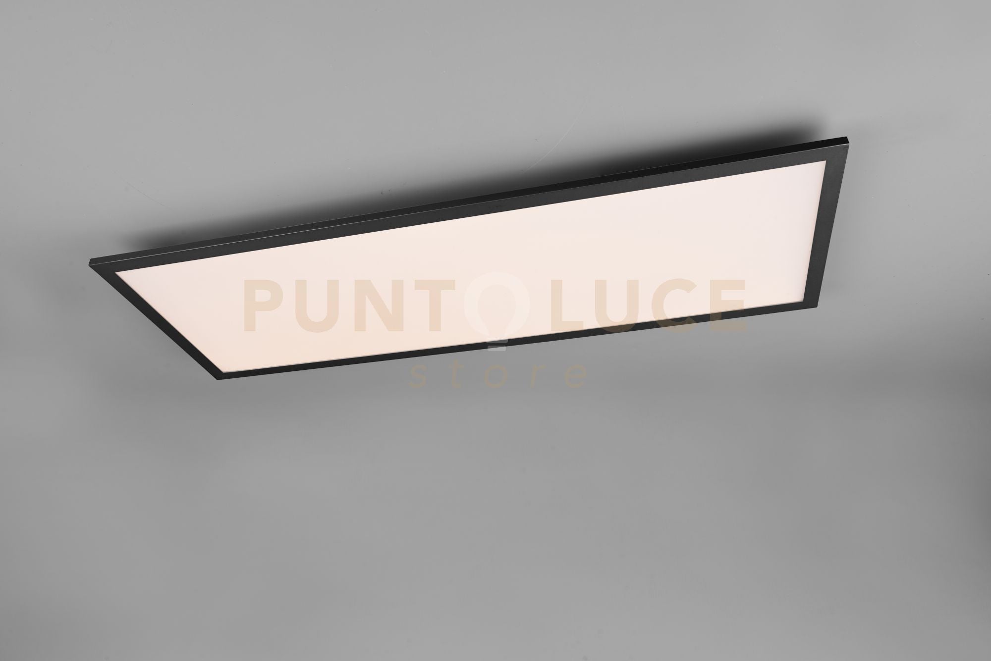 GAMMA PLAFONIERA LED 33,5W 3850lm, 2700 - 6500K RETTANGOLARE BORDO NERO CON TELECOMANDO MULTIFUNZIONE 80X30CM DIMMERABILE