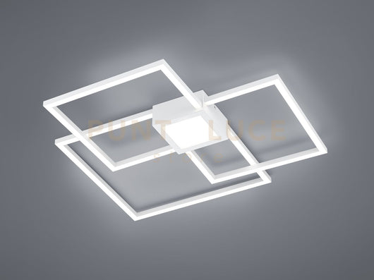 HYDRA PLAFONIERA LED 38W 4400lm, 4000K BIANCA TRIPLO QUADRATO + LUCE CENTRALE DIMMERABILE CON INTERRUTTORE L. 65,6X65,6CM
