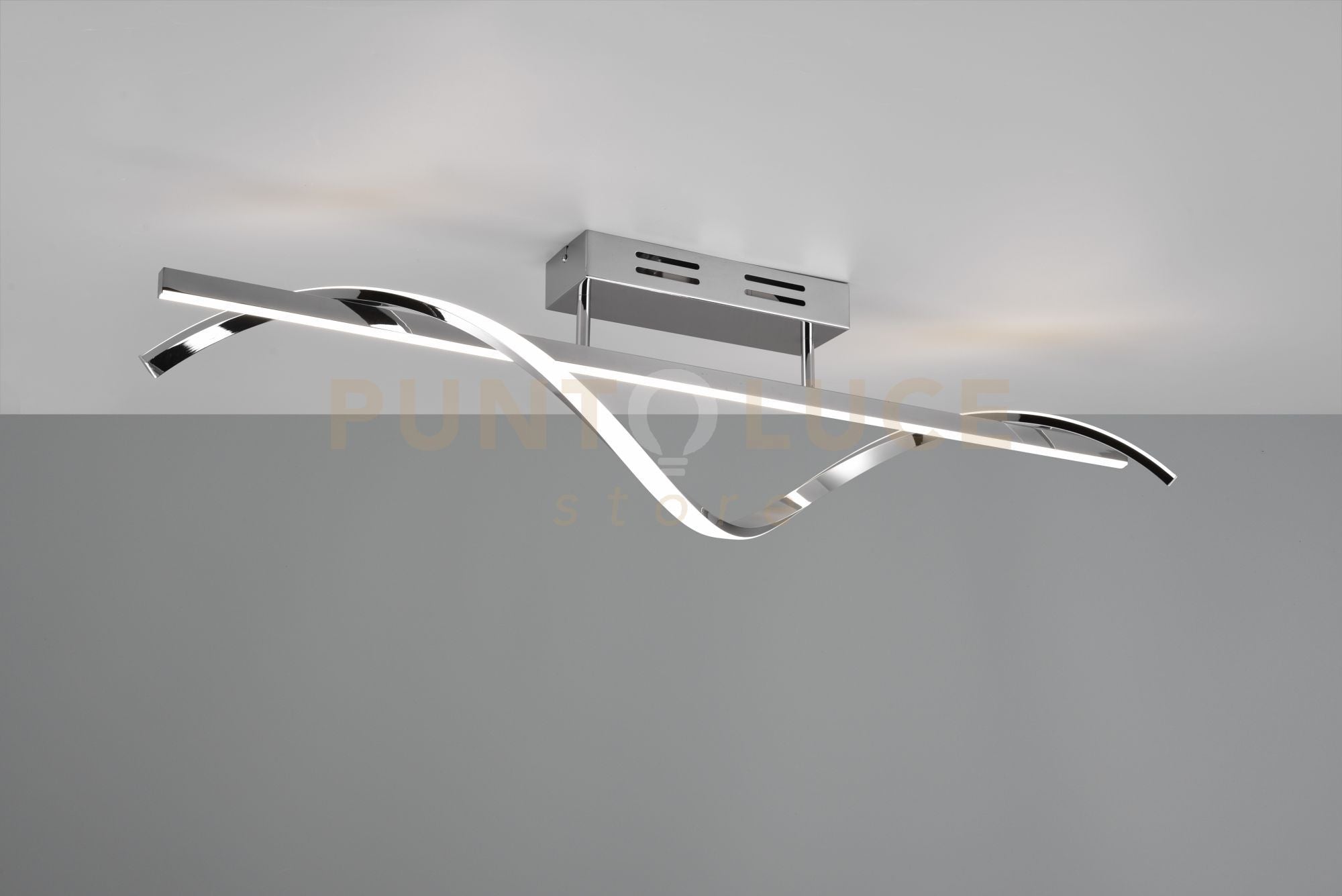 ISABEL PLAFONIERA LED 26W 3000lm, 4000K CROMATA CON DIMMERAZIONE CON INTERRUTTORE L. 100CM