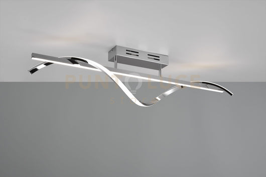 ISABEL PLAFONIERA LED 26W 3000lm, 4000K CROMATA CON DIMMERAZIONE CON INTERRUTTORE L. 100CM