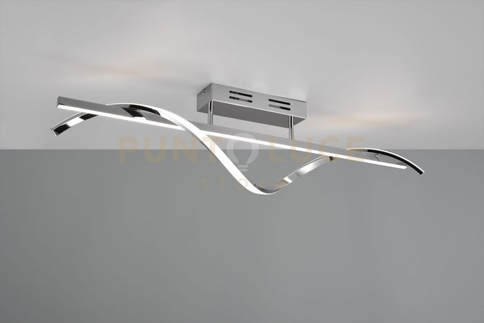 ISABEL PLAFONIERA LED 26W 3000lm, 4000K CROMATA CON DIMMERAZIONE CON INTERRUTTORE L. 100CM