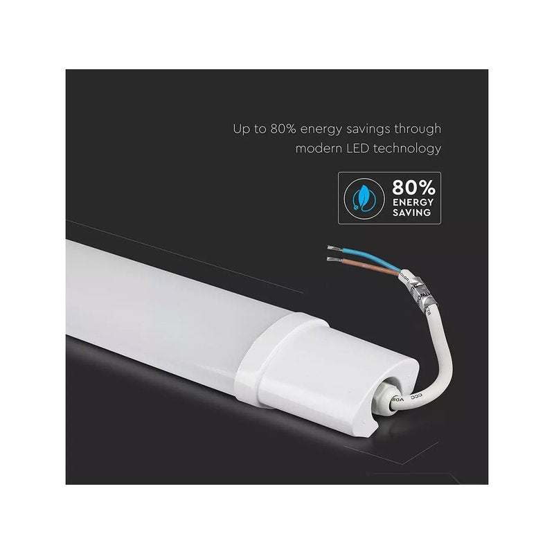 Plafoniera Led Prismatico 150cm 48W 220V Bianco Freddo 6400K IP65 Tri Proof Slim S-Series SKU-6468