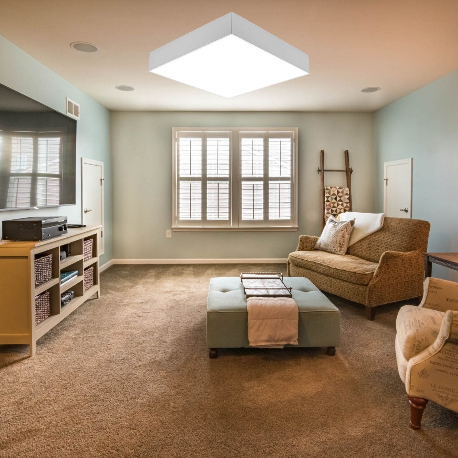 Plafoniera Pannello Led CCT Quadrato 160X160X43mm 18W 2300LM Montaggio a Plafone