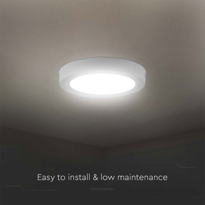 Plafoniera Pannello Led Slim Montaggio a Plafone Rotondo 12W 1200LM 6500K SKU-7875
