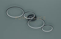 RONDO PLAFONIERA LED 37W 4800lm, 3000K 4 CERCHI METALLO NERO OPACO DIMMERABILE CON INTERRUTTORE A PARETE L. 97CM