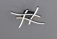 ROUTE PLAFONIERA LED 20W · 2000lm, 3000K 4 BACCHETTE ONDULATE ANTRACITE 46CM