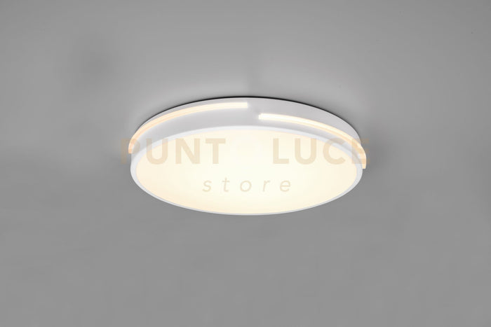 TACOMA PLAFONIERA LED, 24W 2500lm, 2700 - 6500K  BORDO BIANCO CON TELECOMANDO MULTIFUNZIONE D.40CM DIMMERABILE