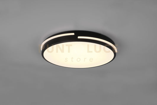 TACOMA PLAFONIERA LED 24W 2500lm, 2700 - 6500K BORDO NERO CON TELECOMANDO MULTIFUNZIONE D.40CM DIMMERABILE
